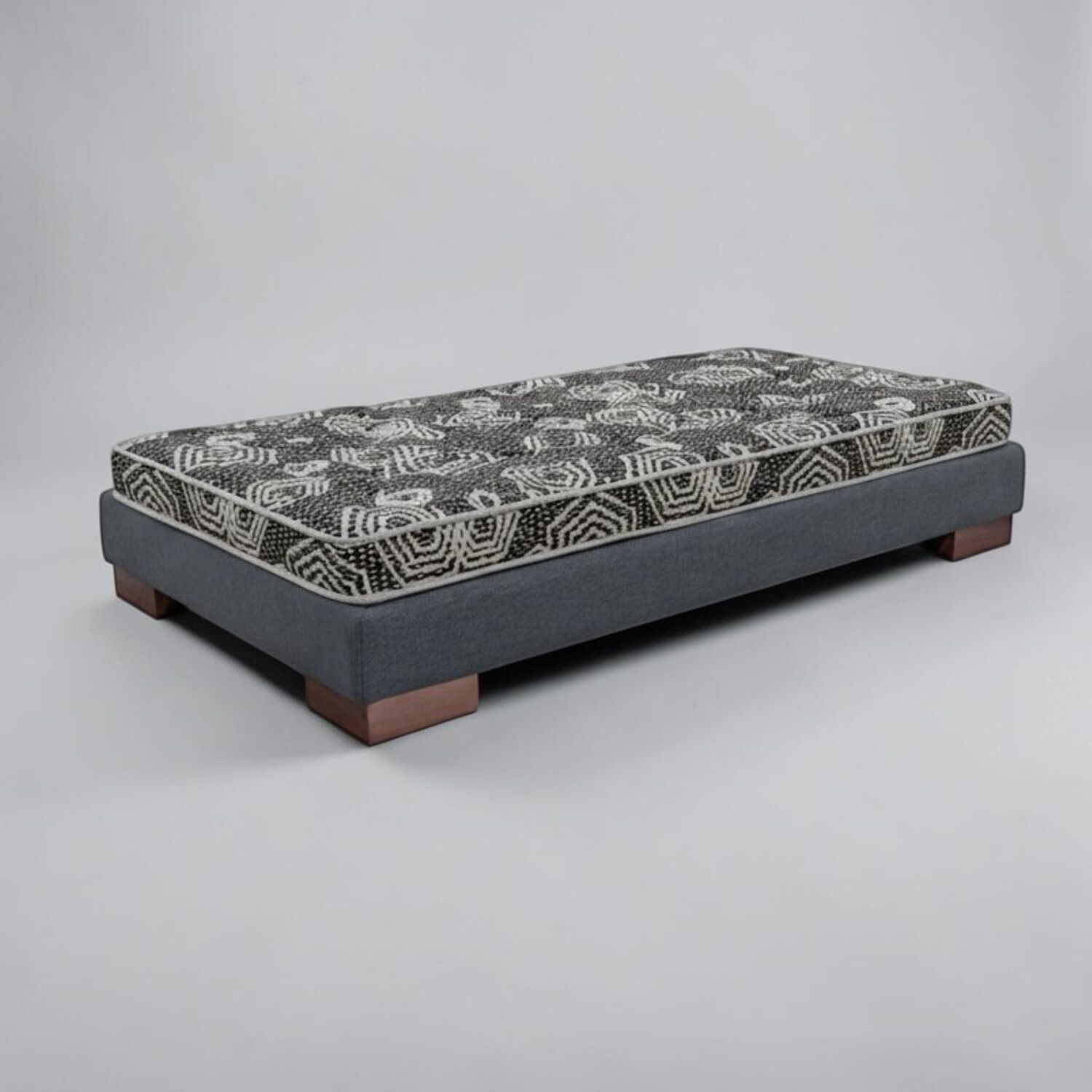 Cama 1 Plaza Box 13 Cm L180 Cm + Colchon Modelo Ideal / Con Patas De 4.5 Cm (gris) image number 1.0