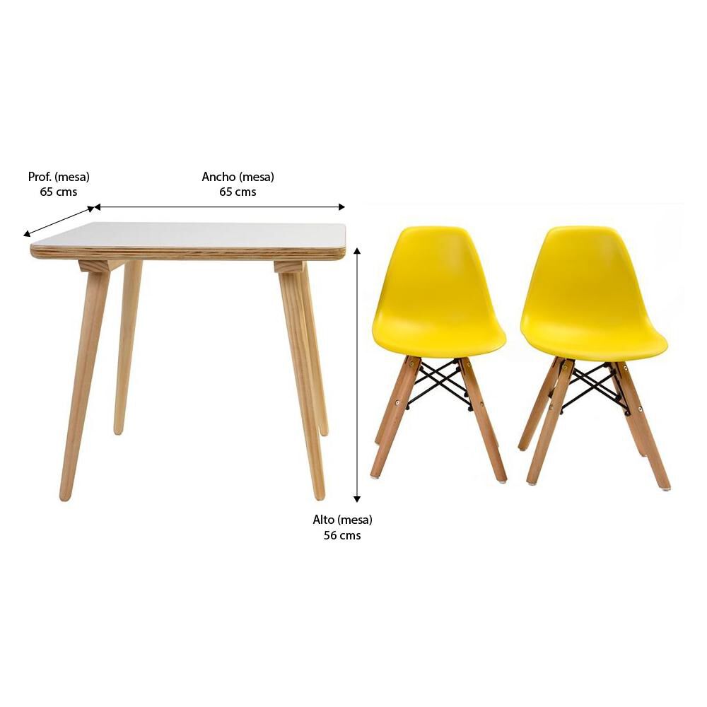 Juego De Comedor Infantil  De Pies A Cabeza Eames 2 Personas image number 3.0