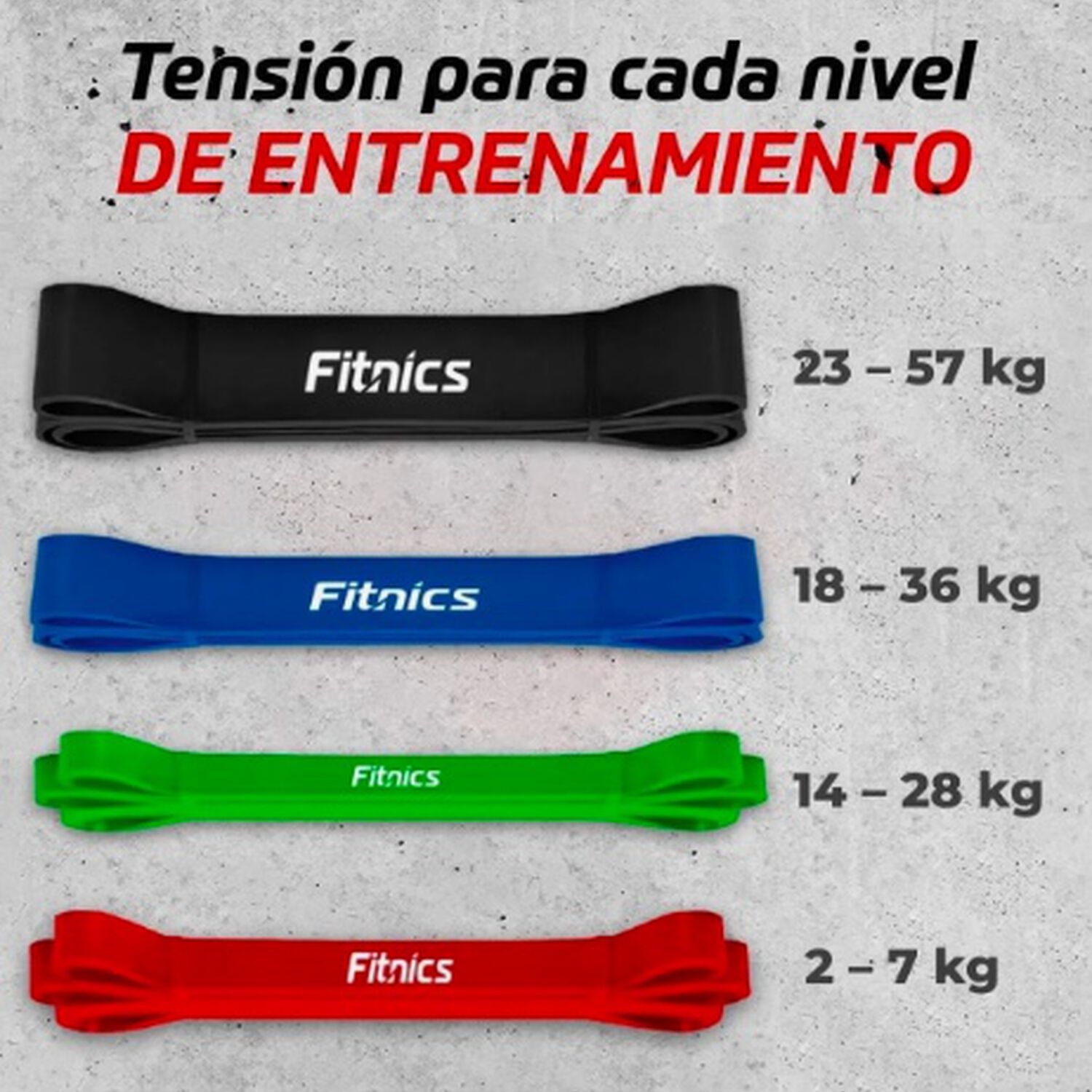 Bandas Elasticas Resistencia Set 4 image number 4.0