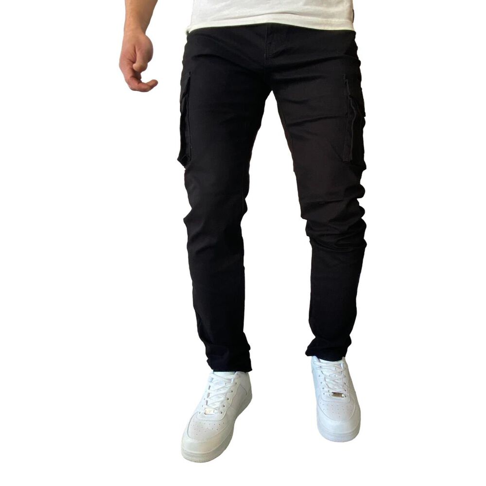 Pantal&oacute;n Cargo Slim Fit Mosaico Tela Elasticada image number 3.0