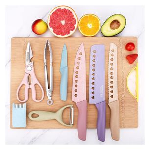 Set Cuchillos Cocina Evdrtverh 8 Piezas Antiadherente Pastel