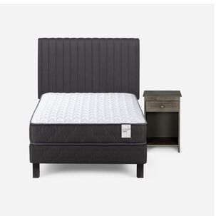 Cama Europea Rosen Wave / 1.5 Plazas / Base Normal + Set De Maderas