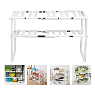 Organizador Estante Cocina Bajo Fregadero Ajustable Blanco