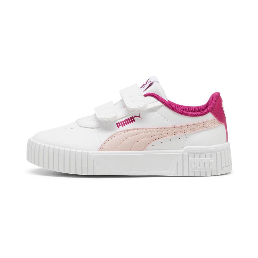 Zapatilla Infantil Niña Puma Carina 2.0 V Ps Blanco/rosado image number 3.0