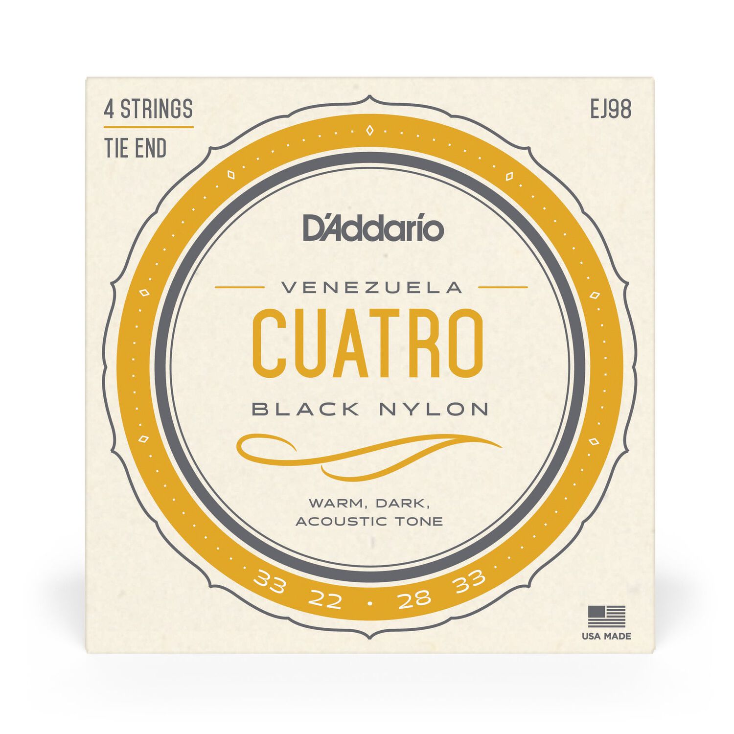 Set De Cuerdas Cuatro Venezolano Ej98 Daddario image number 1.0