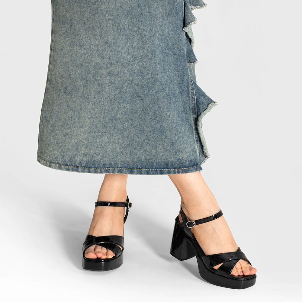 Sandalias Casual Taco Alto Mujer Fiesta Elegante Weide Yl86 image number 3.0