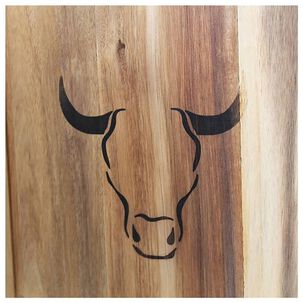 Tabla Cortar Picar Carne 50x35cm Wayu Parrilla Asado Cocina