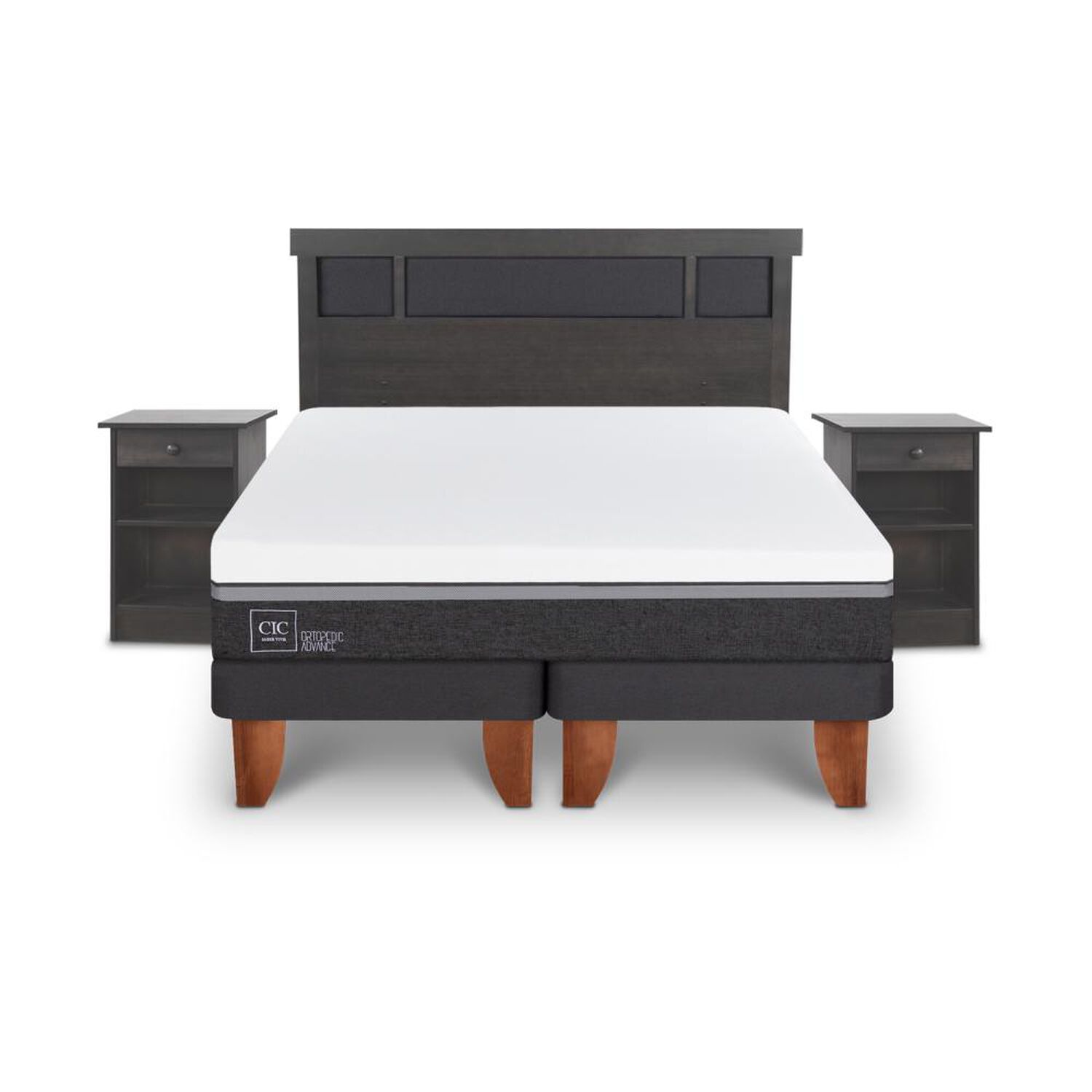 Cama Europea Cic Ortopedic Advance / King / Base Dividida + Set De Maderas image number 0.0