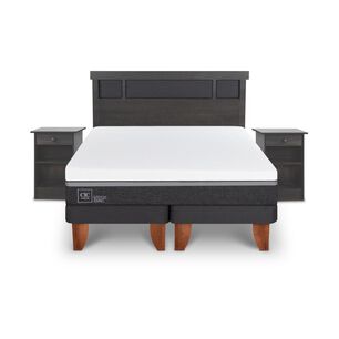 Cama Europea Cic Ortopedic Advance / King / Base Dividida + Set De Maderas