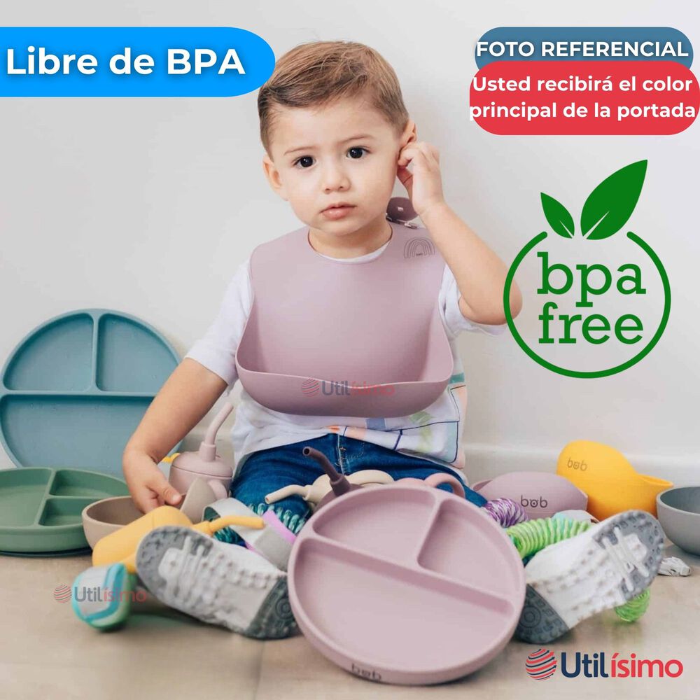 Set Alimentación Silicona Bebé 11 Piezaslibrebpa Color Azul image number 2.0