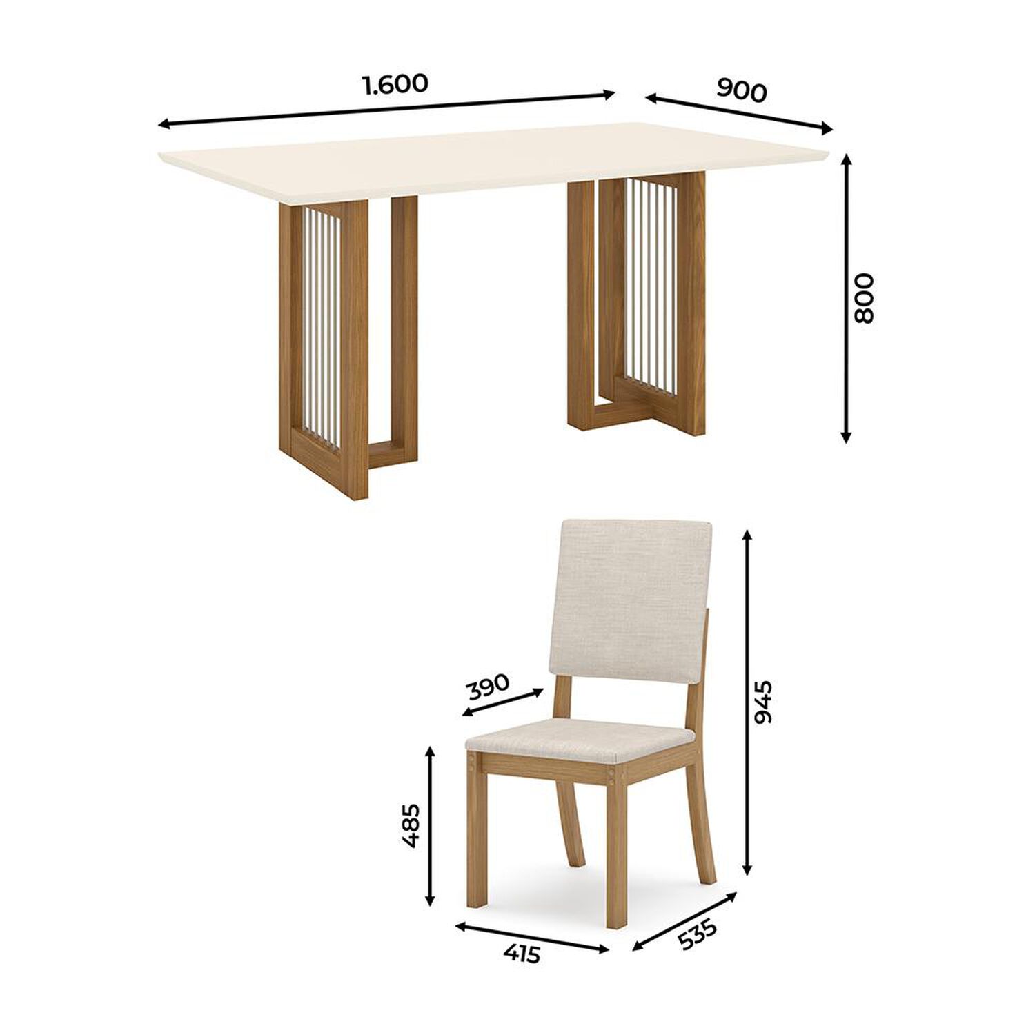 Juego De Comedor Home Mobili Lavanda image number 3.0