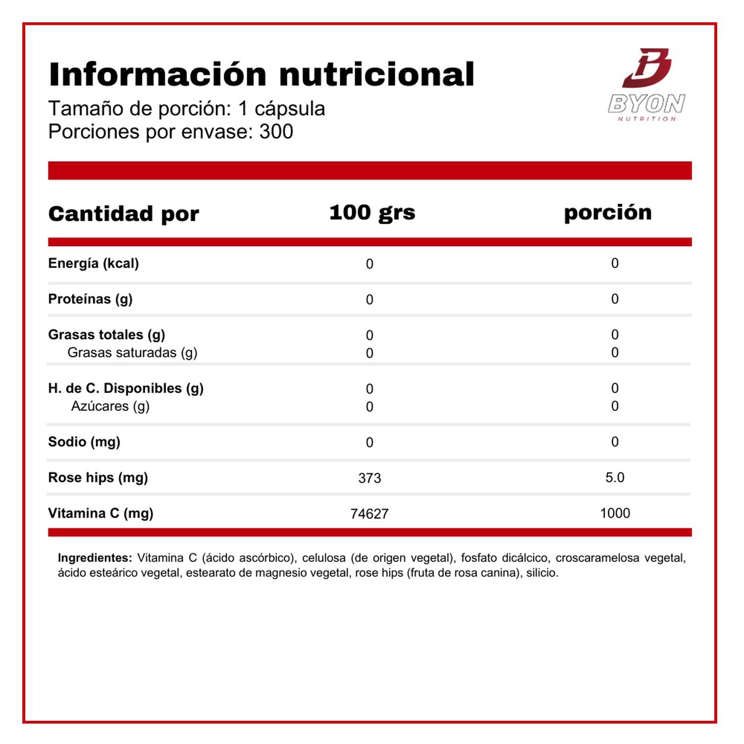 Vitamina C 1000 Mg Plus Con Rosa Mosqueta 300 Caps image number 1.0