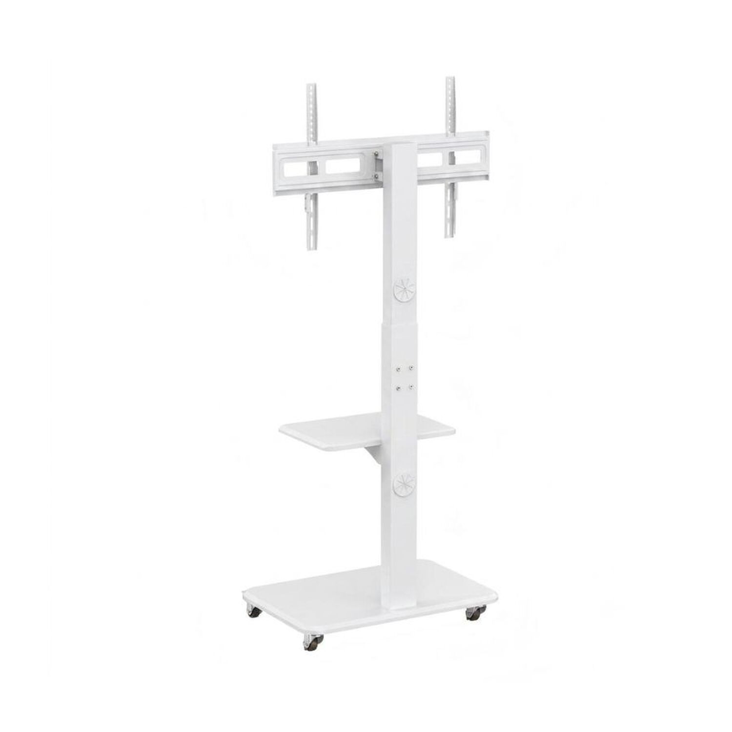 Soporte Tv M&oacute;vil Con Ruedas 32-65" Altura Regulable Blanco image number 4.0