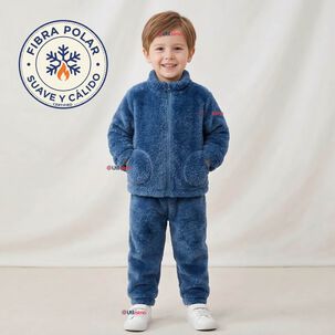 Conjunto 2 Piezas Buzo Poler&oacute;n Pantal&oacute;n Bebe Ni&ntilde;o Poli&eacute;ster Blue