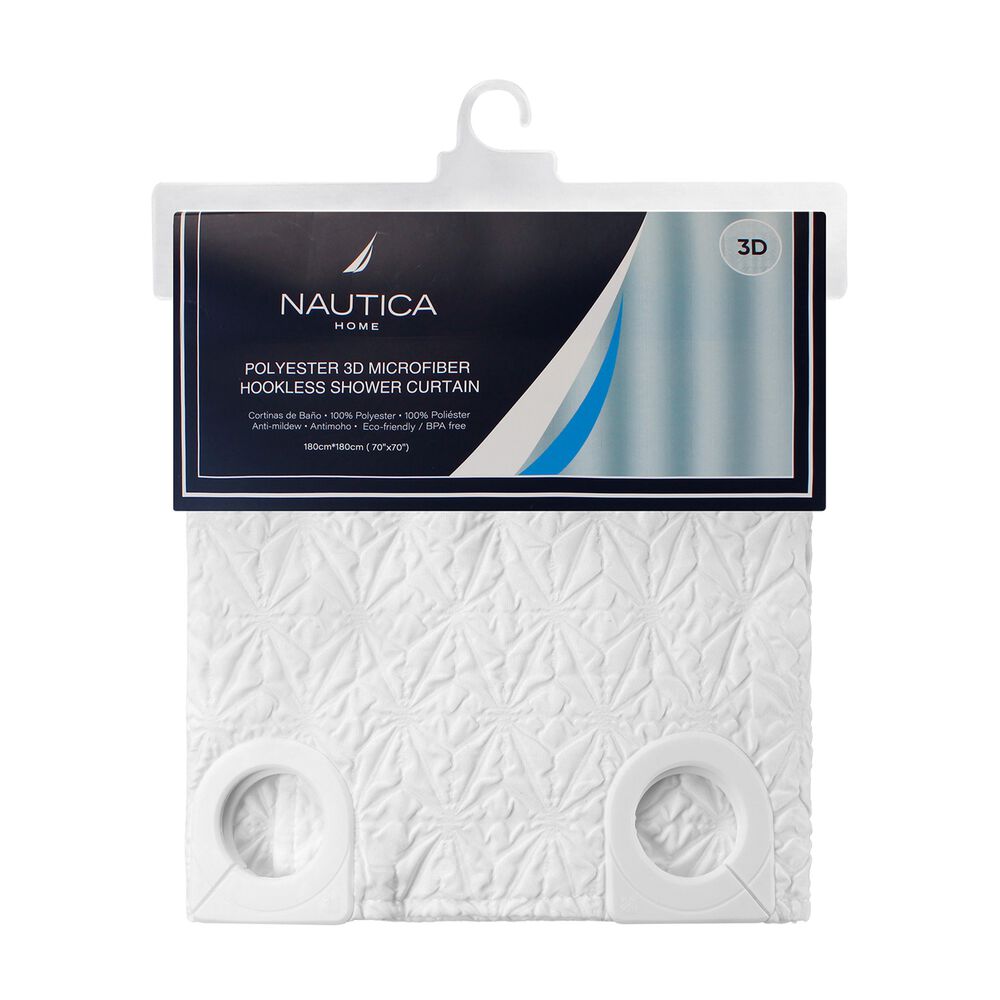 Cortina De Ba&ntilde;o Nautica Home 180x180cm Dise&ntilde;o 3d Copos image number 4.0