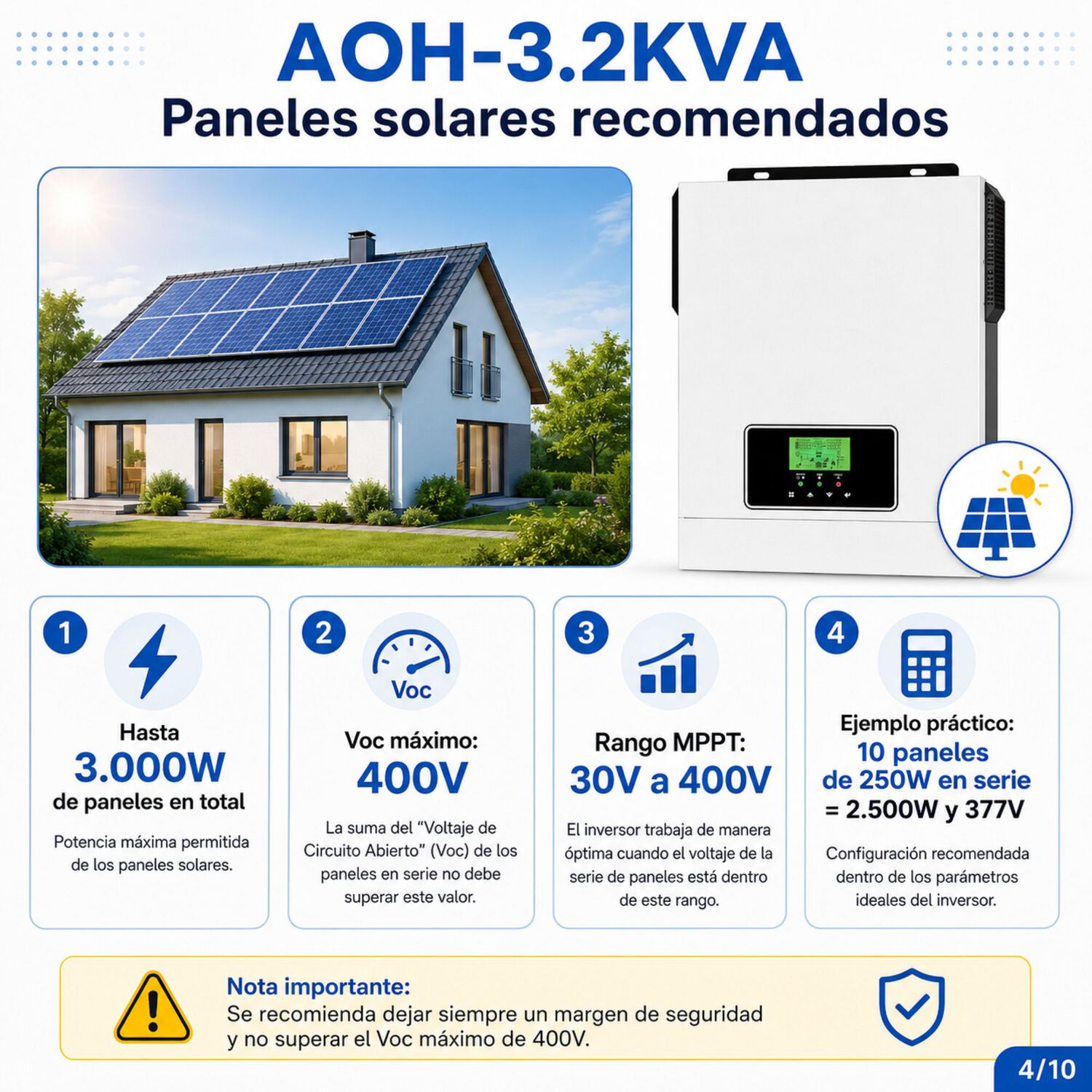 Inversor Solar Con Wifi H&iacute;brido 3000w Potencia M&aacute;xima 6000w image number 5.0