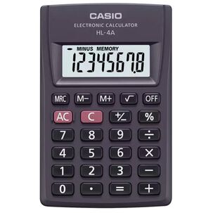 Calculadora De Bolsillo 8 Digitos Negro Hl-4a