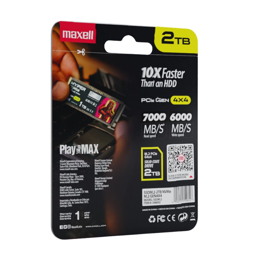 Disco Ssd 2tb M.2 Nvme Pcie Gen 4x4 Maxell Hasta 7000mb/s image number 3.0