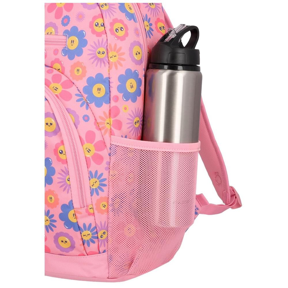 Multipack 6xt Mochila Ni&ntilde;a Xtrem Flores Rosado image number 3.0