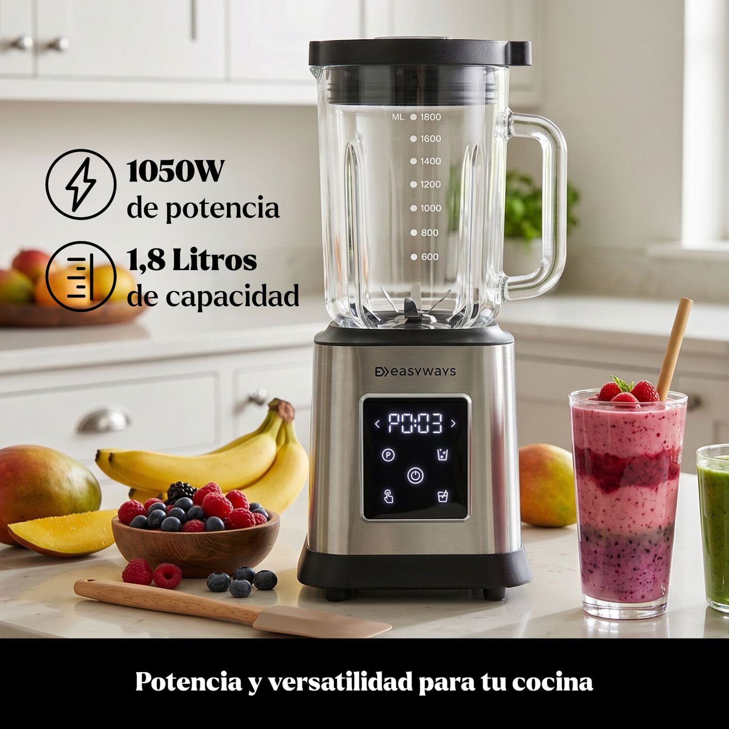 Licuadora Powerblend 1,8 Litros Easyways + Vaso To Go image number 1.0