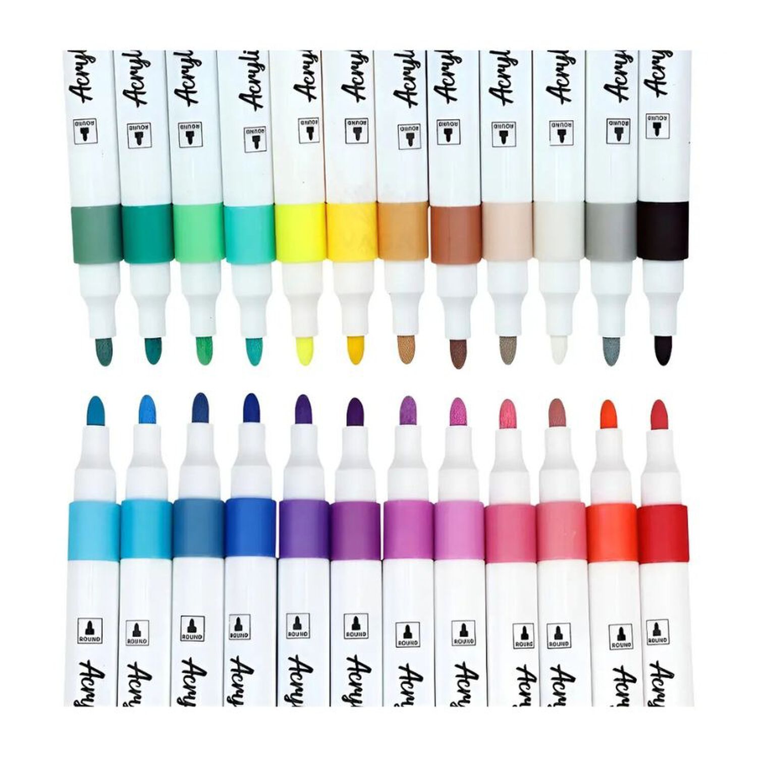 Marcadores Acr&iacute;licos 80 Colores L&aacute;pices Pintura Dise&ntilde;o image number 4.0