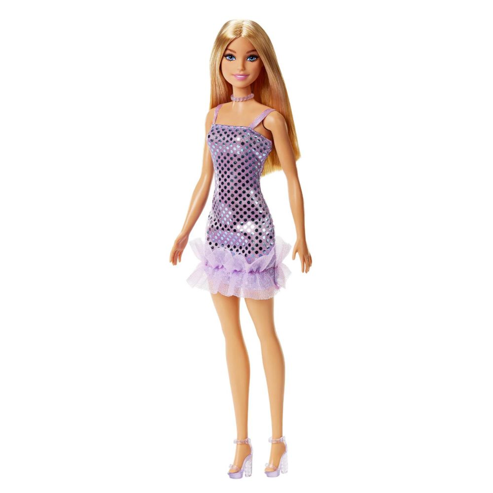 Juguete Figura Barbie Glitz Vestido Calipso Morado 30cm image number 0.0