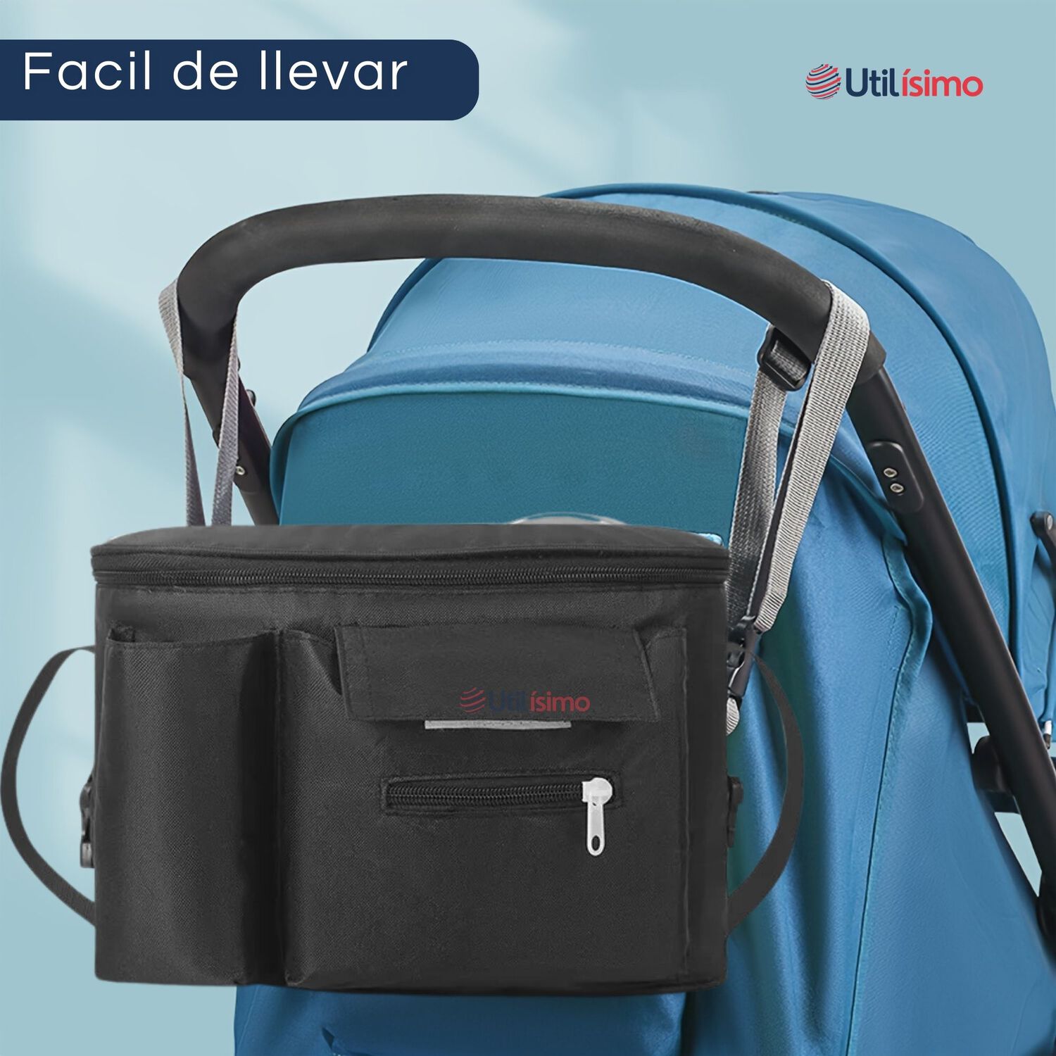 Bolso Maternal Mochila Para Coche Pa&ntilde;alera Beb&eacute; Black image number 5.0