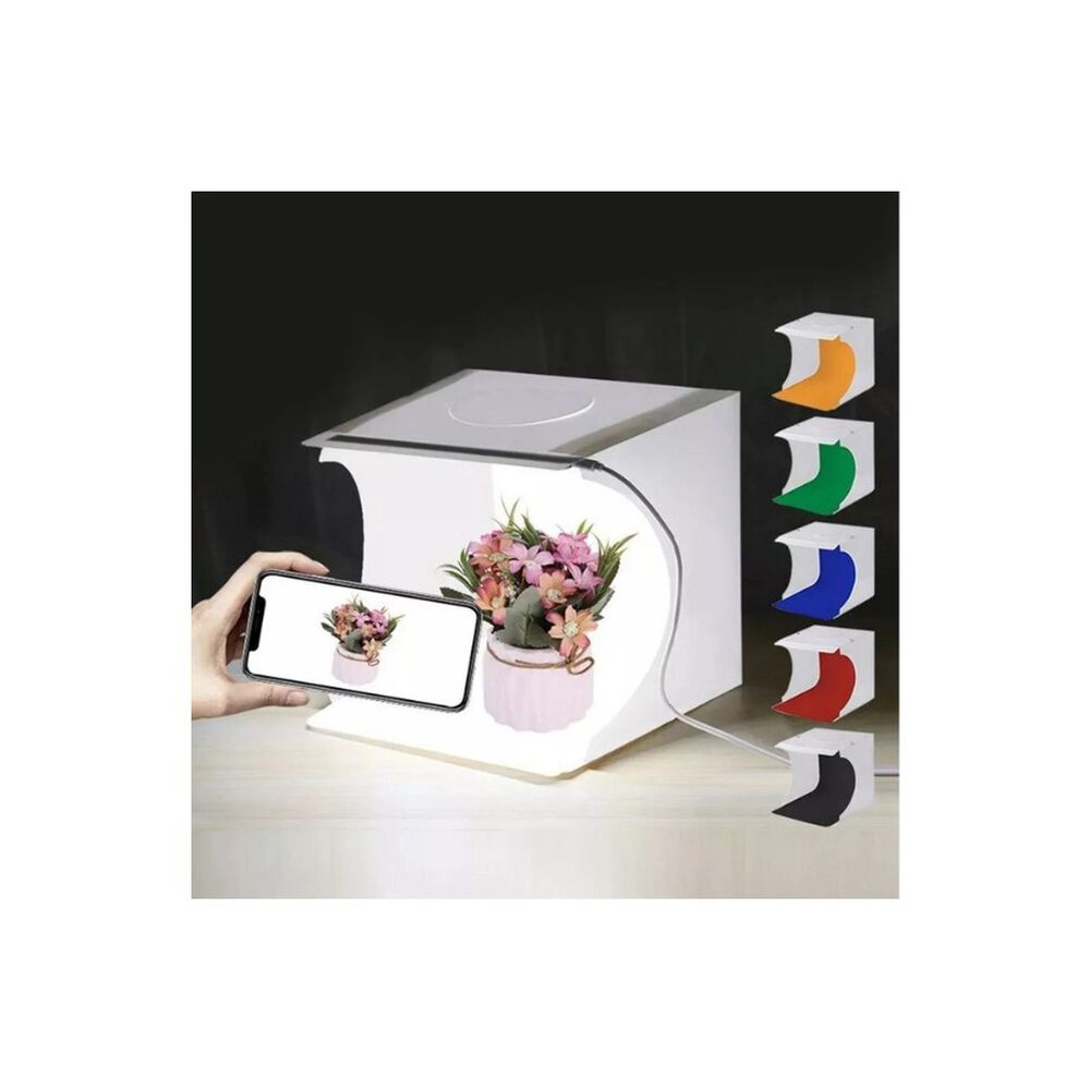 Mini Estudio Fotografico Con Luces Led 40cm Fondo Blanco image number 3.0