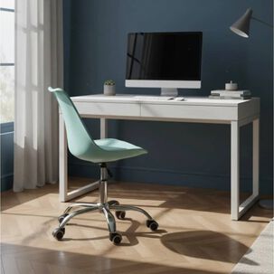 Silla De Escritorio Tulip Acolchada Verde