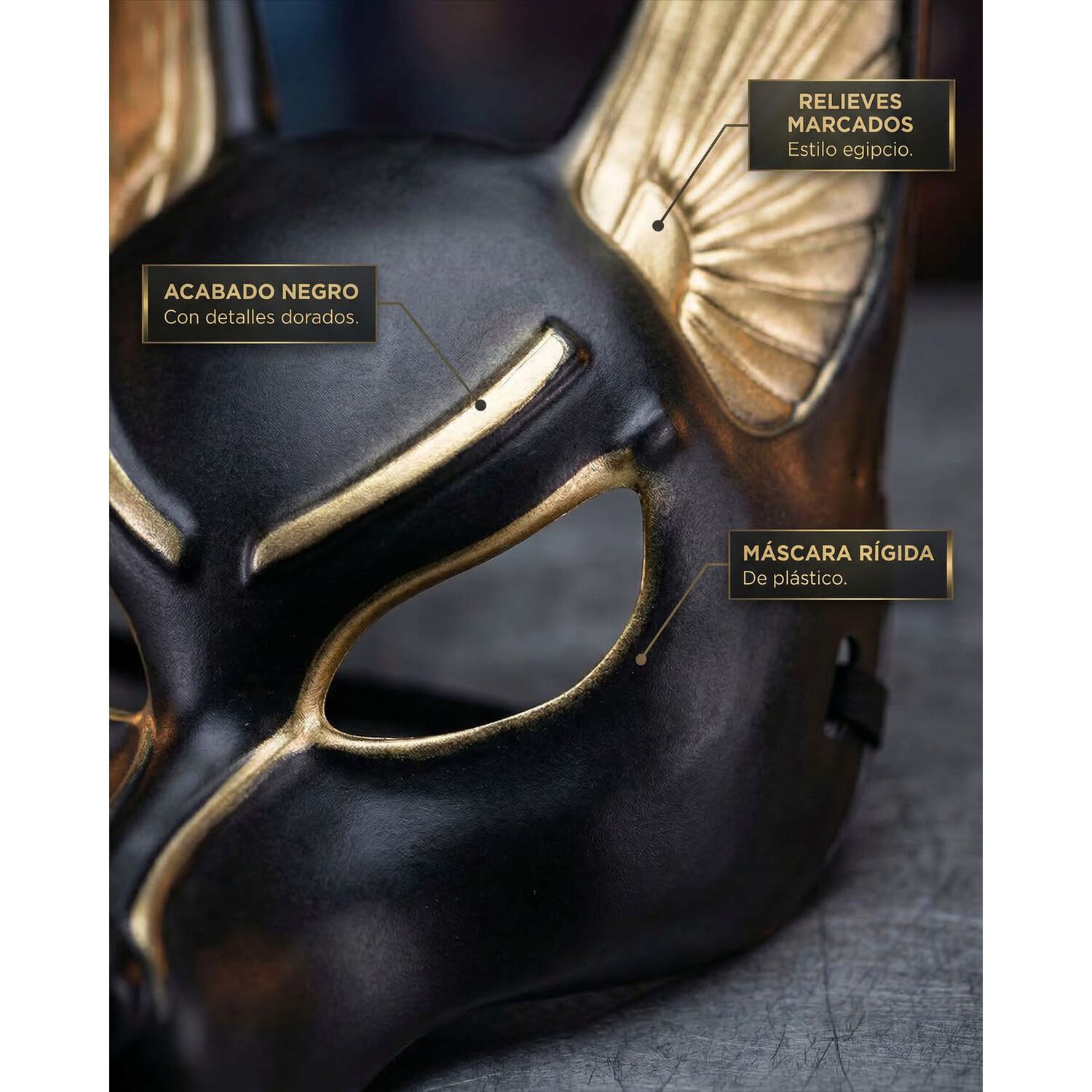 Accesorio Cosplay Mascara Anubis Egipto image number 3.0