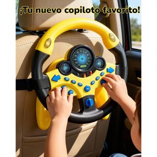 Juguete Volante Amarillo Interactivo Para Bebes Luz Y Sonido