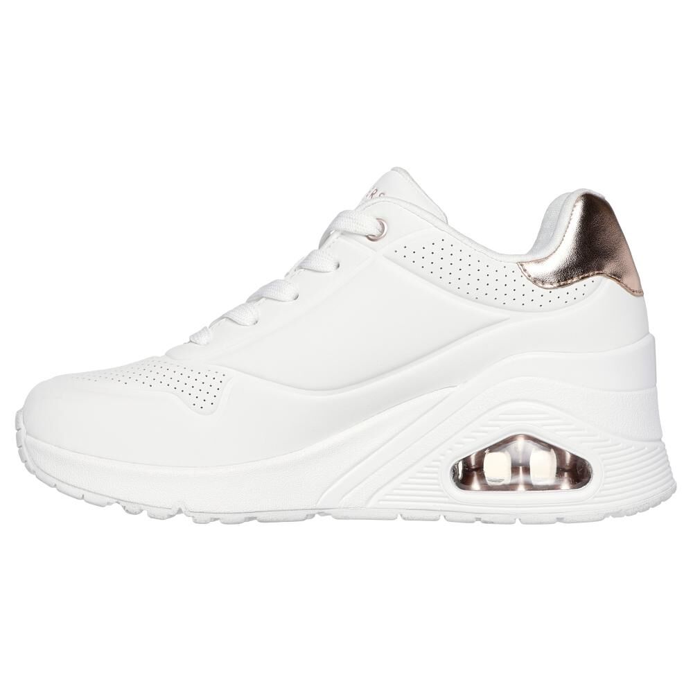 Zapatilla Urbana Mujer Skechers Uno Wedge Blanco image number 2.0