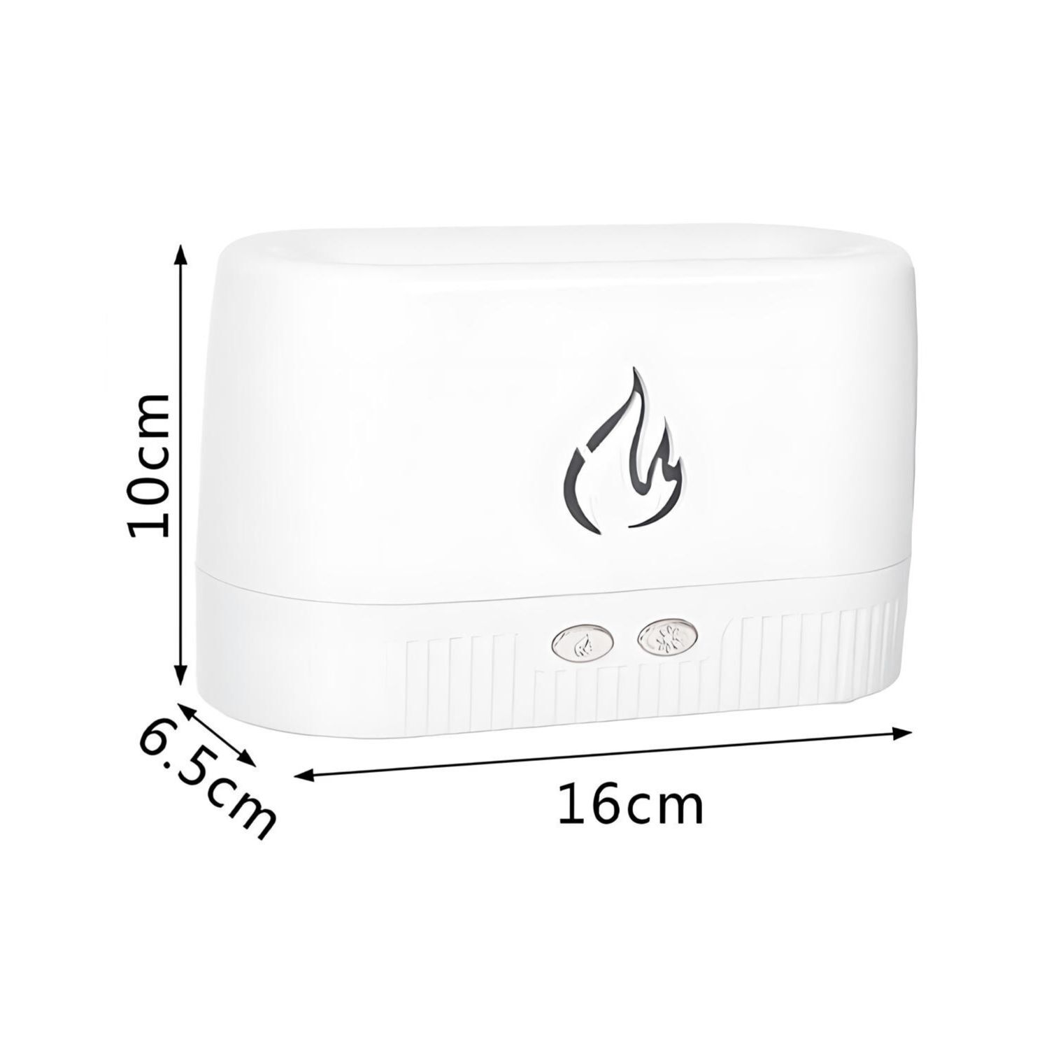 Pack Humidificador Blanco Efecto Llamas + 12 Esencias image number 3.0