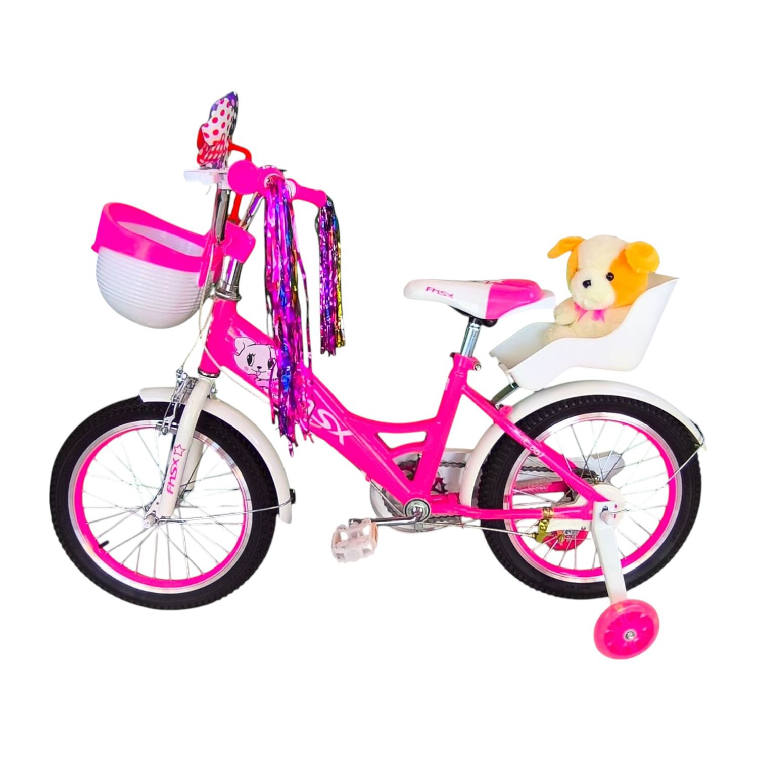Bicicleta Aro 16 Infantil Con Peluchero Rosada Fnsx image number 2.0