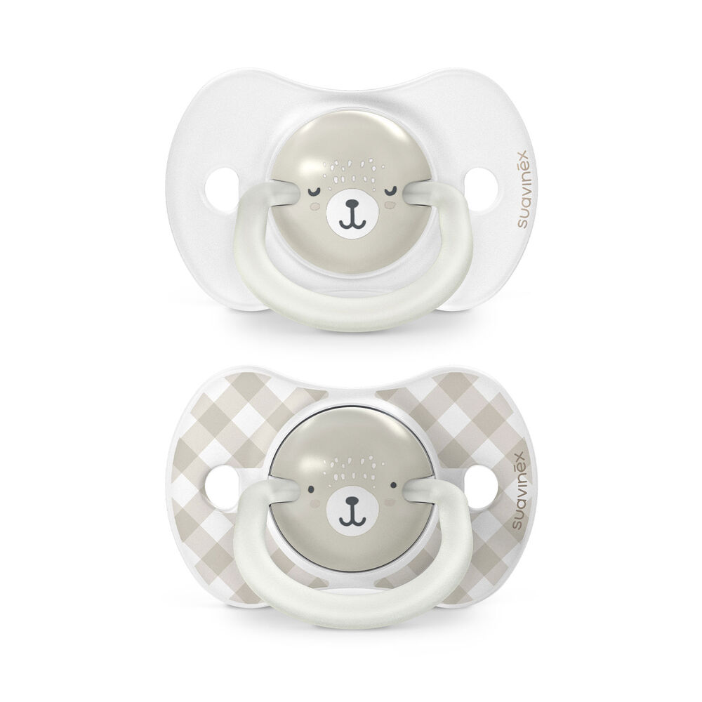 Chupete Noche Y D&iacute;a Fisiol&oacute;gico Silicona 6/18m 2u Wild Gris image number 0.0