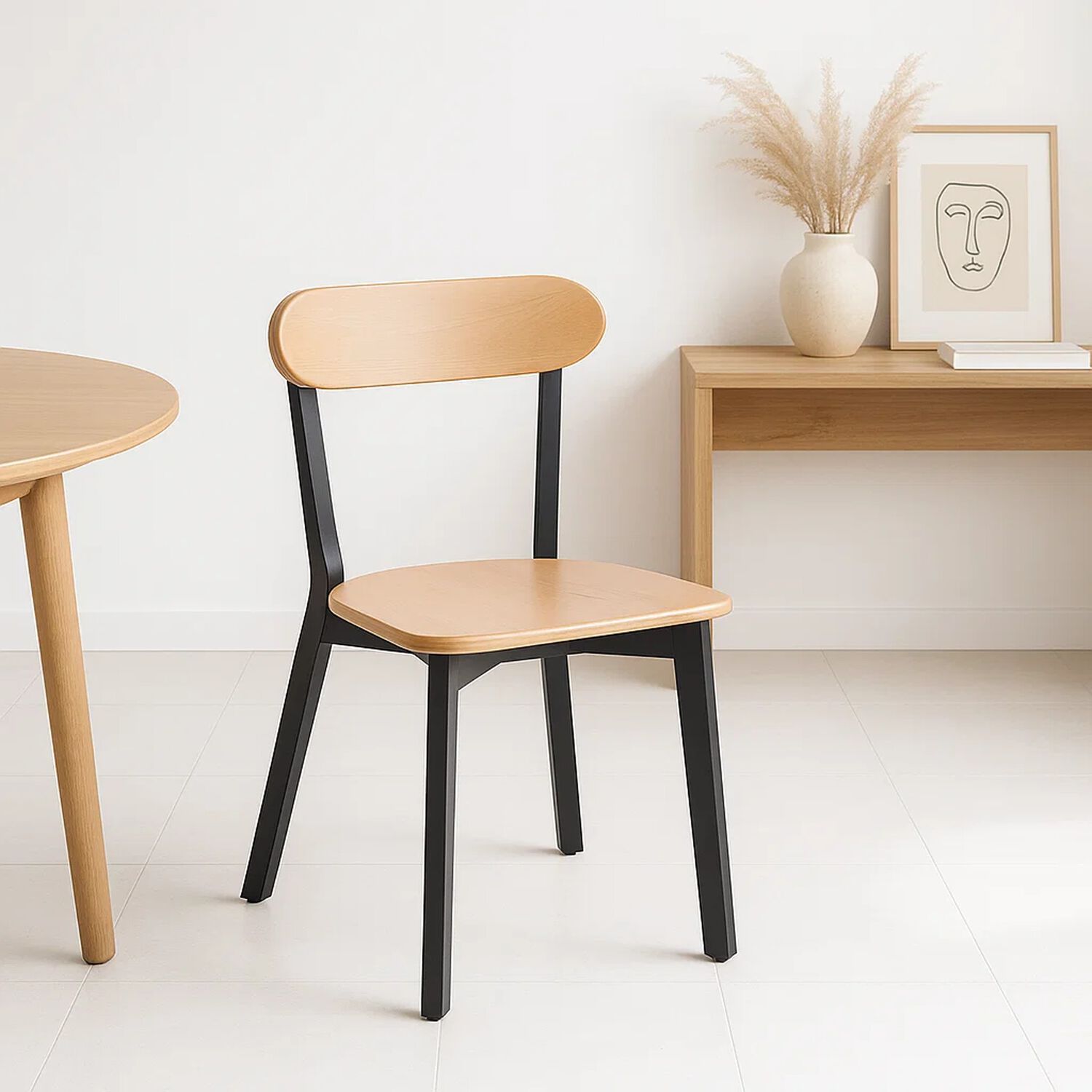 Silla Fresno De Madera - Negra image number 1.0