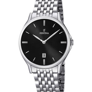 Reloj F16744/4 Festina Negro Hombre Acero Clásico