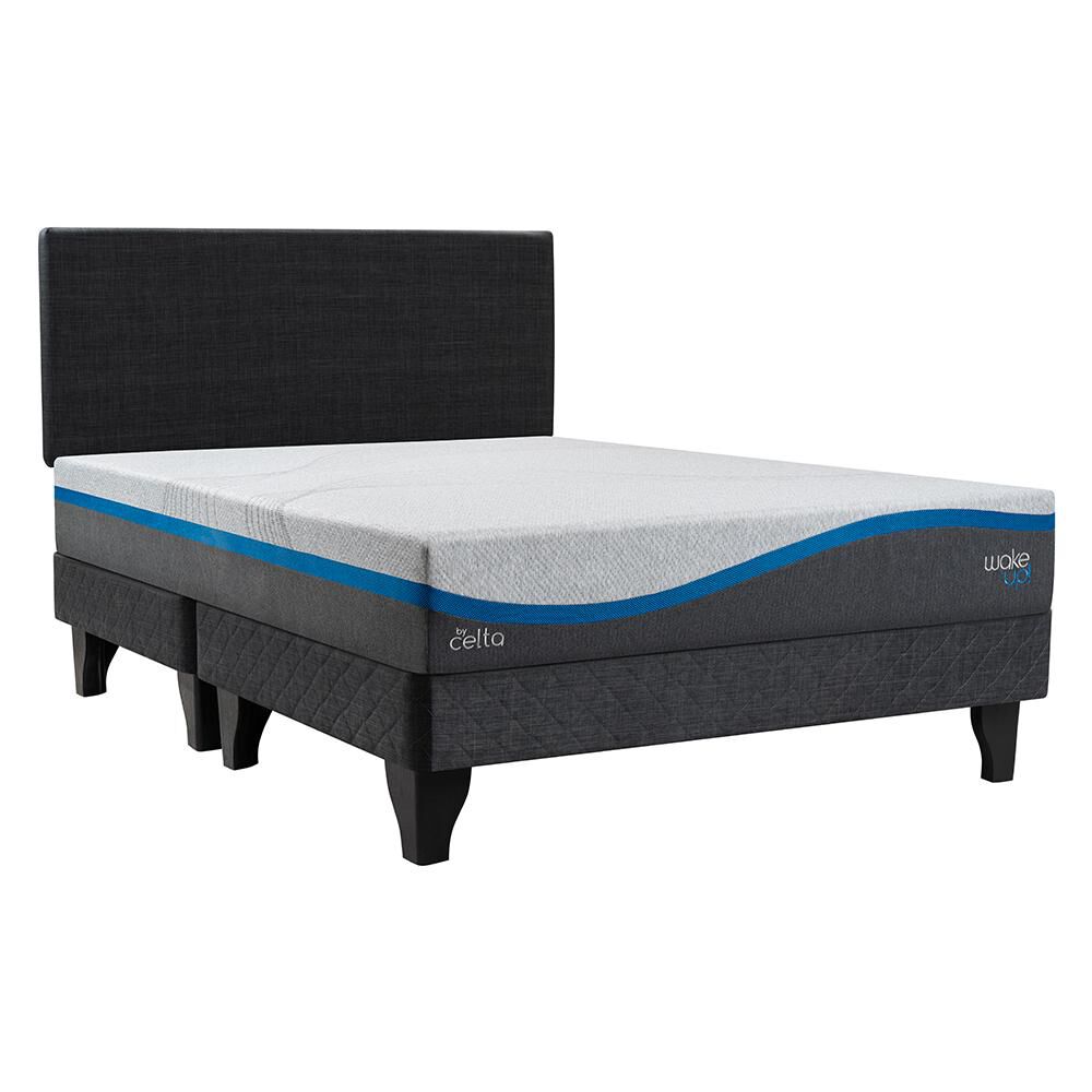 Cama Europea Celta Wake Up / 2 Plazas / Base Dividida + Respaldo image number 0.0