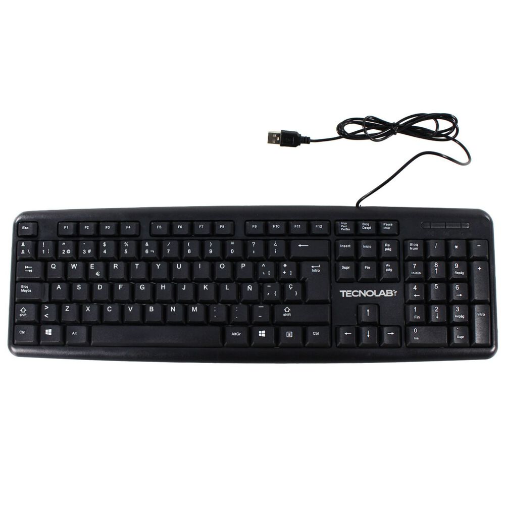 Teclado Alambrico Usb Full Size 104 Teclas Estandar - Ps image number 0.0