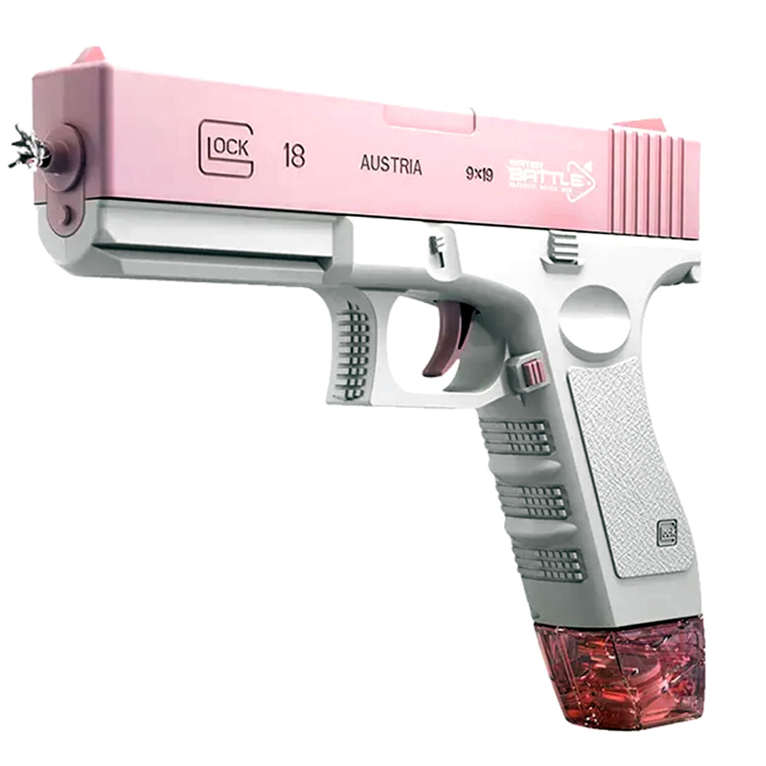 Pistola De Agua Recargable Rosado Con Lanzamiento Continuo - Ps image number 0.0