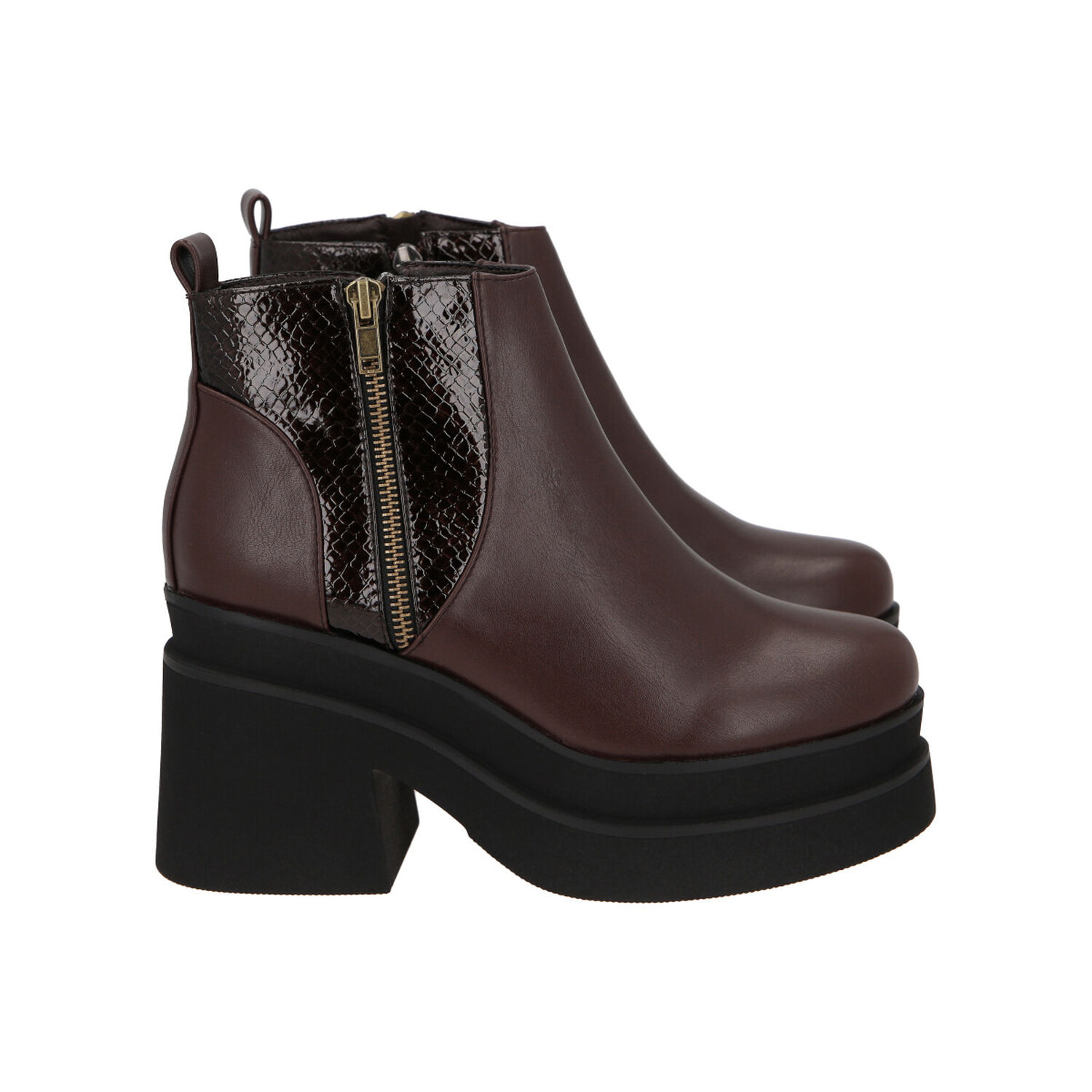 Botin Mujer Burdeo Yoice Police image number 1.0