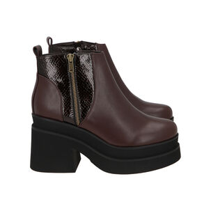 Botin Mujer Burdeo Yoice Police
