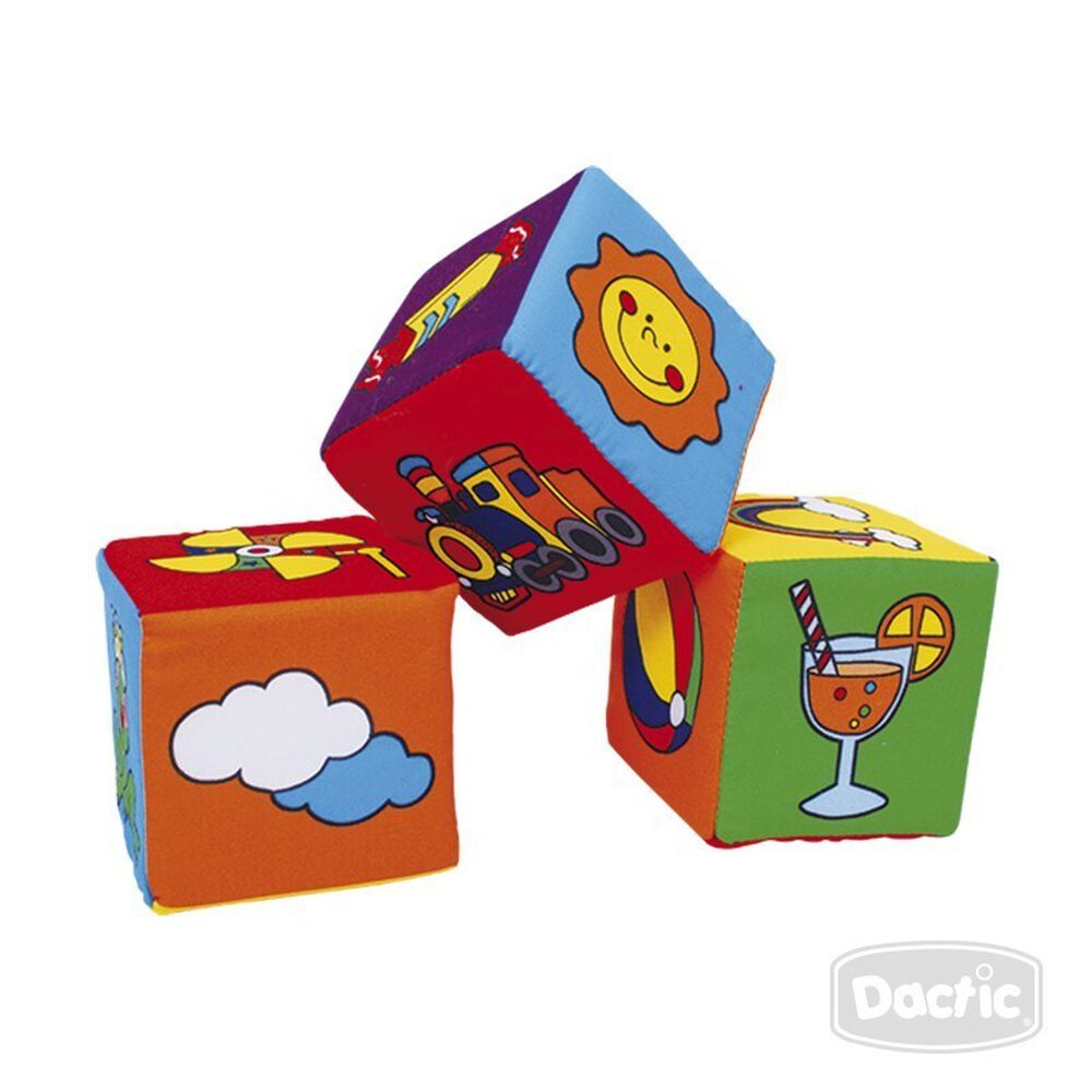 Set X 3 Cubos De Tela Interactivos Cascabel Bebe Dactic image number 0.0