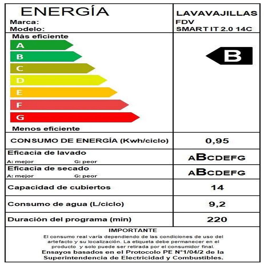 Lavavajillas Fdv Smart It 14 Cubiertos image number 4.0