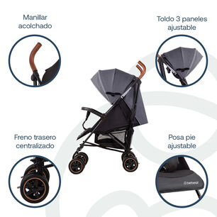 Coche Paragua Magic Ride Fiesta Gris Bebesit