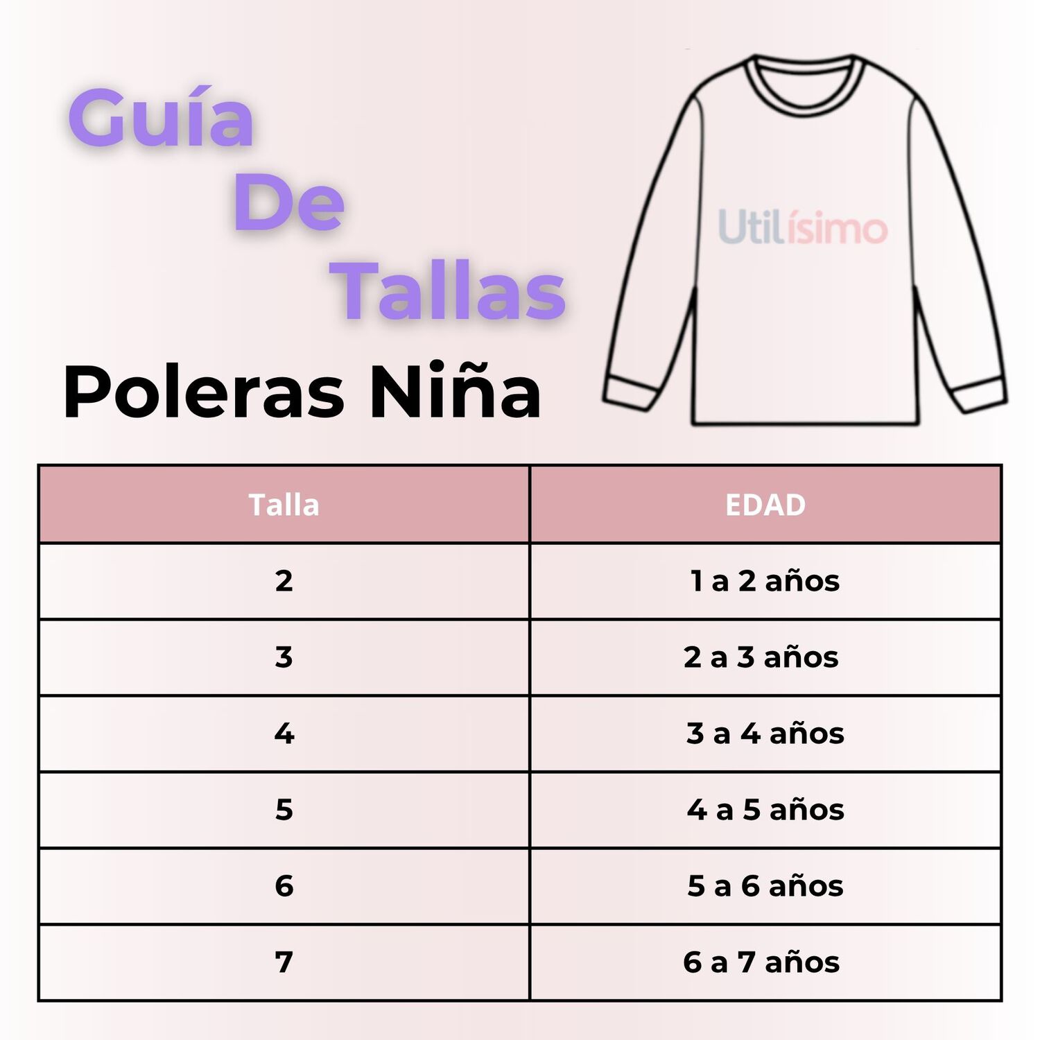 Polera Manga Larga Ni&ntilde;a 100% Algod&oacute;n Guitarra Blanco Camiseta image number 2.0