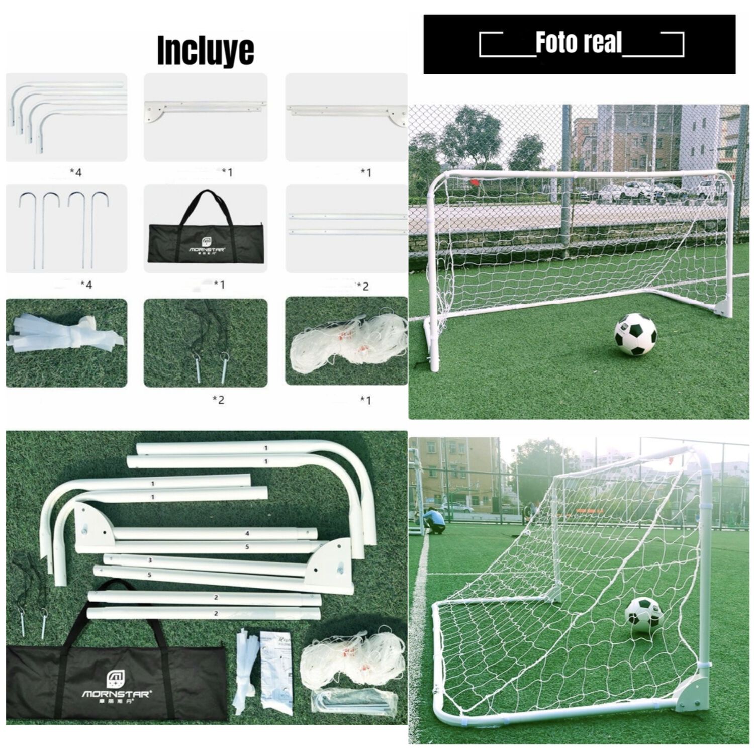 Arco De F&uacute;tbol 183x91cm Con Bolso De Transporte Lubabycas image number 3.0