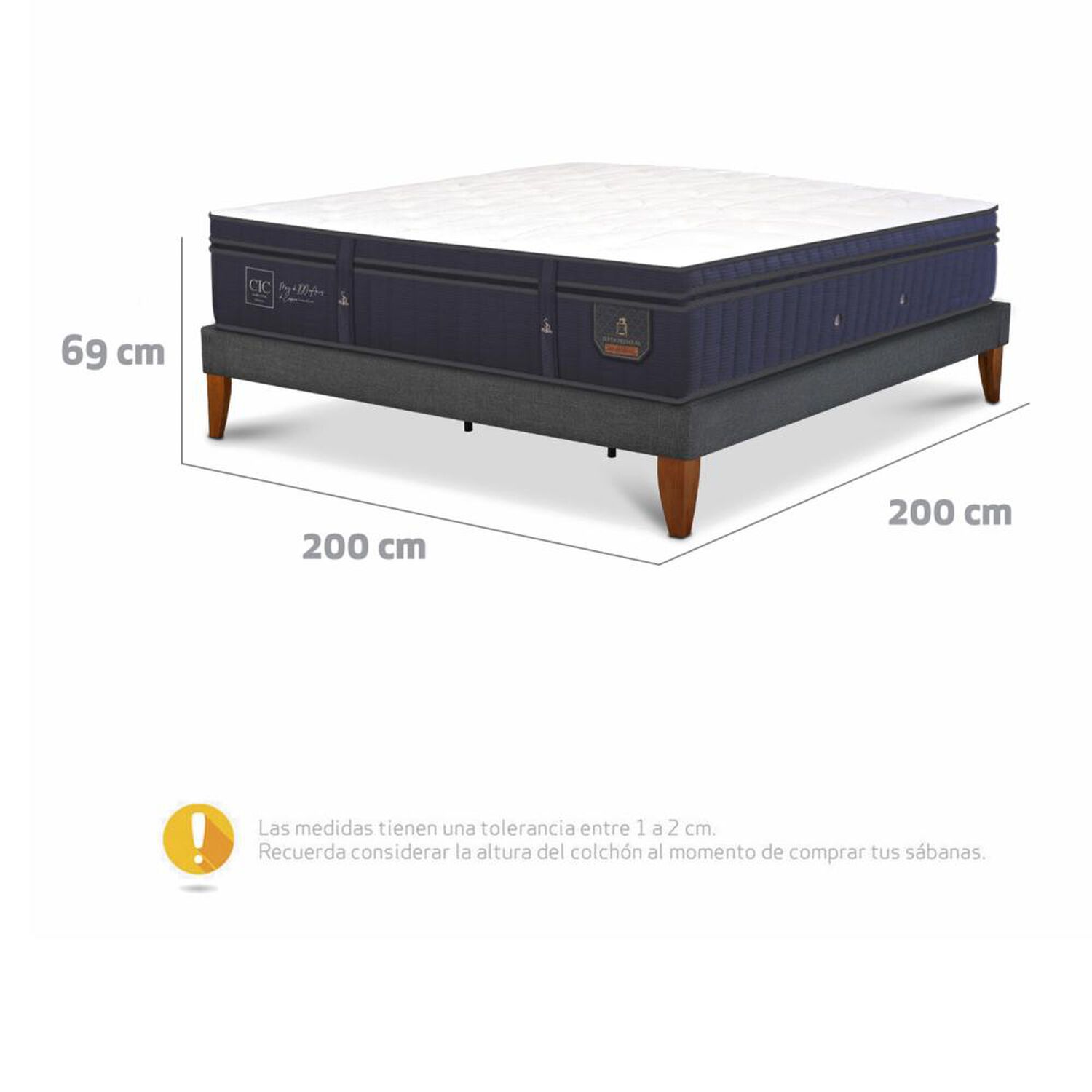 Cama Europea Cic Ce Box Super Premium / Super King / Base Normal image number 4.0