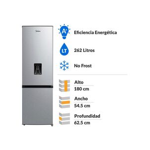 Refrigerador Bottom Freezer Midea MDRB380FGE50 / No Frost / 262 Litros / A+