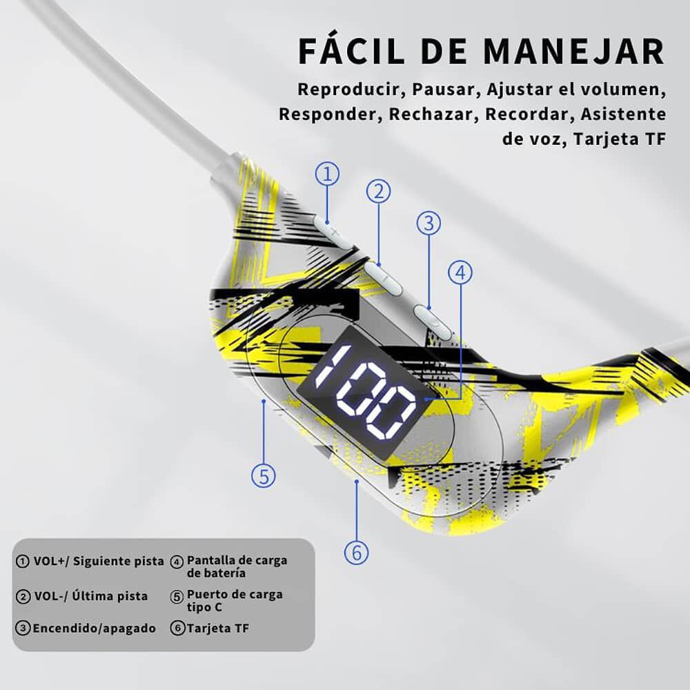 Aud&iacute;fonos Manos Libres Flexible Deportes Bluetooth image number 4.0